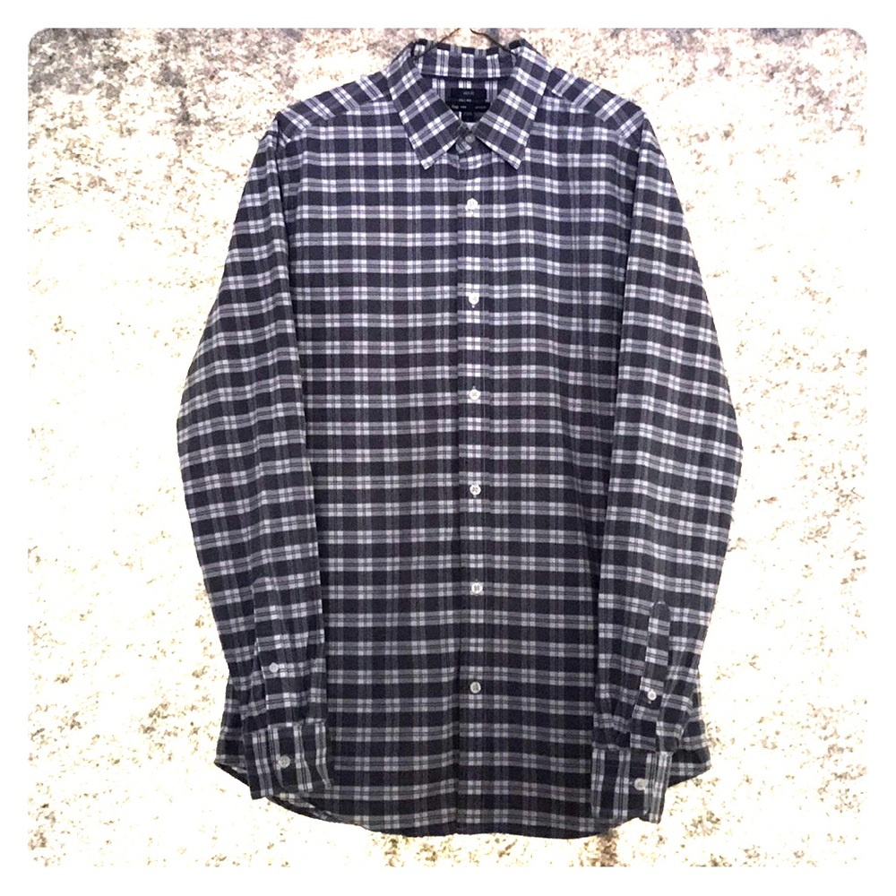 GAP Slim Fit Premium Grey Long Sleeve Button Shirt